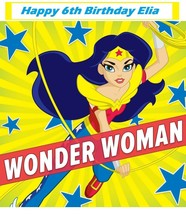 Super Hero Girls  Wonder Woman Edible Cake Topper Decoration - £10.38 GBP