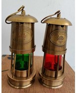 2 UNIT Brass Minor Oil Lamp Antique Nautical Ship Lantern Maritime Boat ... - £49.33 GBP