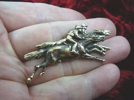 (B-HORSE-251) RACE HORSE derby jockey pin pendant horses bet track races win - £14.23 GBP