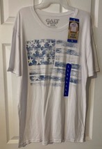 Galt Signature American Collection White Worn American Flag Tee Shirt Si... - $14.94