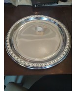 Party Tray Round Tray Silver Plastic 15 In.-Brand New-SHIPS N 24 HOURS - $10.00