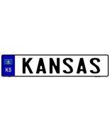 Kansas Novelty Metal European License Plate - £17.54 GBP