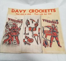 Original 1955 Davy Crockett Iron On Transfer Sheet Store Display Full Never Used - £94.70 GBP