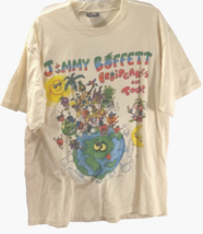 $175 Jimmy Buffett Fruitcakes Tour Giant 1994 VTG Cream White Single T-Shirt XL - £157.18 GBP