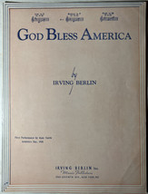 God Bless America By Irving Berlin - Vintage 1939 Sheet Music - £11.02 GBP