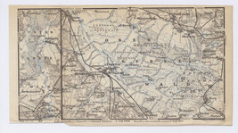 1914 Antique Map Of Vicinity Of Lübben Lübbenau Spreewald Brandenburg / Germany - £19.15 GBP
