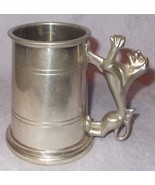 Vintage Lion Handle Tankard Mug Glass Bottom Lunt Pewter Sheffield Engla... - $39.95
