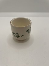 Carrigaline Pottery Ireland shot glass whiskey Shamrock clover Irish cup mug vtg - £6.58 GBP