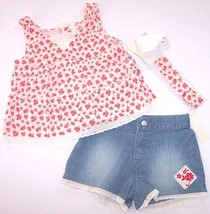 NWT Kids Headquarters Girl&#39;s 3 Pc. Floral Swing Top &amp; Shorts Play Set, 5 - £10.57 GBP