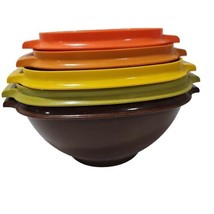 Vintage Tupperware Harvest Nesting Bowls 858,856 836,838,840 NO LIDS - $29.65