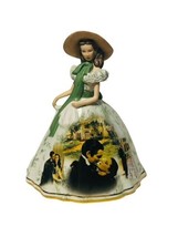 Gone With Wind Figurine Bradford Heirloom Scarlett O&#39;Hara Picnic Dress R... - $94.05