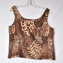 Jessica Howard Women&#39;s Animal Print Tank Top Blouse Size 12 - £13.49 GBP