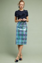 Anthropologie Sequined Palette Midi Skirt by Maeve Sz 2- NWT - £76.57 GBP