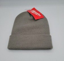 Milwaukee Gray Beanie/Hat New w/Tags Acrylic Cuffed Warm+Soft 506G - £11.95 GBP