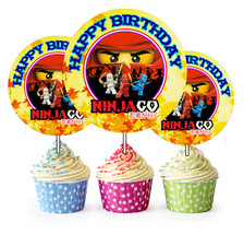 12 Ninjago Inspired Party Picks, Cupcake Picks, Cupcake Toppers Set #1 - £10.99 GBP