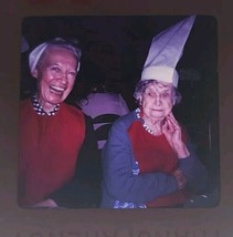 Vintage 1975 Real Photo Color Slide Happy Old Women At Party Funny Hats ... - $11.99