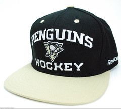 Pittsburgh Penguins Reebok NF96Z NHL Team Logo Snapback Hockey Cap Hat - £16.39 GBP