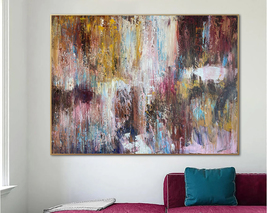 Large Abstract Painting On Canvas Colorful Modern Art Oil Painting | COL... - £446.23 GBP