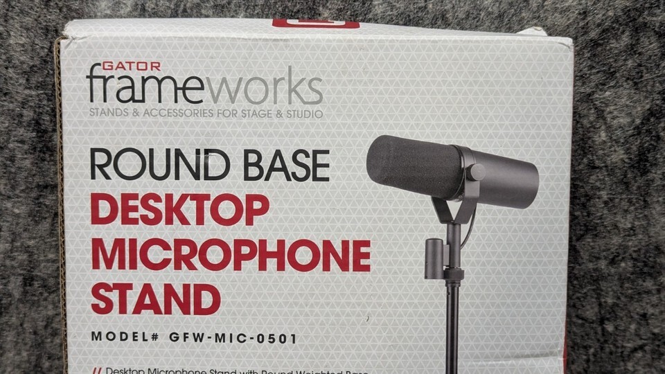 Gator Frameworks Desktop Microphone Stand - Round Weighted Base & Adjustable Item image 5