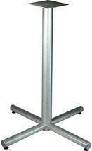 Lorell Silver Bistro-Height X-Leg Table Base, Metallic, 32&quot;. - £172.96 GBP