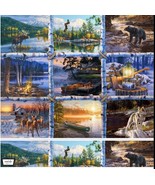 36&quot; X 44&quot; Panel North Country Panel Animals Woodland Cotton Fabric D778.03 - $292.49 MXN
