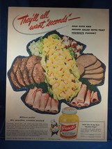 Vintage Magazine Ad Print Design Advertising French&#39;s Mustard - £26.24 GBP