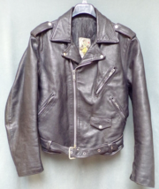 Vintage JAPA Black Leather Lined Motorcycle Jacket Men&#39;s US Size 42 Euro Size 52 - £63.94 GBP