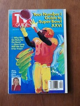 TV Guide January 25-31, 1992 Issue #2026 Super Bowl XXVI Guide - Cybill Sheppard - £3.71 GBP