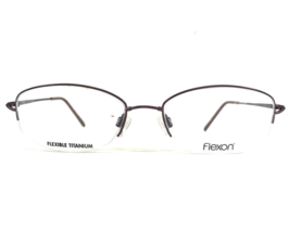 Marchon Eyeglasses Frames FLEXON 635 SATIN PURPLE Rectangular Half Rim 53-18-135 - £62.14 GBP