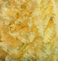 Wrights Double Ruffle Ribbon 7/8&quot; Butter Yellow 10 Yard 30 Feet Barrettes Sewing - £7.59 GBP