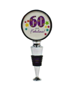 Happy Birthday Cake 60 and Fabulous Wine Bottle Stopper - £6.93 GBP