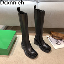New Women Ankle Boots Thick Sole Chunky High Heel Chelsea Boots Ladies Slip-on L - £205.41 GBP