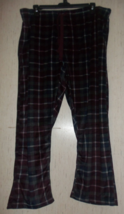 New Mens Eddie Bauer Super Soft Fleece Plaid Pajama Lounge Pants Size Xxl - £22.36 GBP
