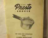 1945 Presto Cooker Care &amp; Operation Manual - $5.00