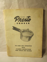 1945 Presto Cooker Care &amp; Operation Manual - £3.98 GBP