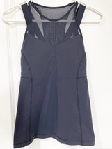 Lululemon black mesh tank with built in sports bra size 2 - $29.00