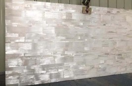 96&quot; x 48&quot; Selenite Center Table Top Handmade Natural Stone Work Home Patio Decor - £7,121.47 GBP