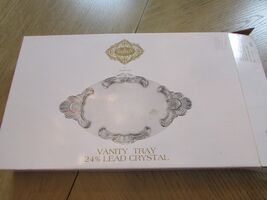 Godinger Silver Shannon Crystal Vanity Tray Mirrored 18&quot; New in Box - $69.25