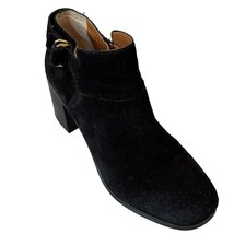 FRANCO SARTO Bootie Matisse Black Suede Heels Zip Women&#39;s Size 8.5M - £21.32 GBP