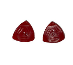 Lot 2 Red Triangle Pressed Bakelite Buttons - £13.94 GBP