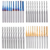 40 Pcs. End Mill Bits Set 1/8&quot; Shank, Mcwdoit Cnc Router Bits Cutting Milling - $44.93