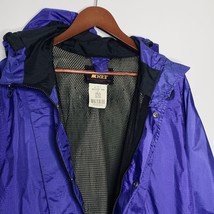 REI Men&#39;s Windbreaker Jacket Gore-Tex Size Small Full Zip Up Blue/Purple Hood - £19.77 GBP