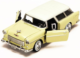 1955 Chevy Bel Air Nomad, Yellow - Motormax 73248 - 1/24 Scale Diecast Model To - $72.99