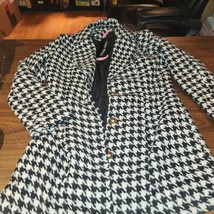 NEW Dolls Kill Sugar Thrillz  Houndstooth Tweed Jacket Blazer Size Medium - £36.87 GBP