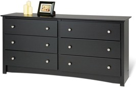 Prepac Sonoma Bedroom Furniture: Black Double Dresser For, 59&quot;W X 16&quot;D X... - £192.48 GBP