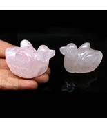Rose Quartz Mandarian Ducks Wish Full Filling crystal - $42.75
