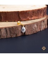 Sabine Floating Pear Diamond Drape Helix Threaded Stud Piercing, Unique ... - $4,867.60 MXN