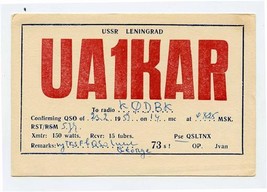 UA1KAR QSL Card Leningrad Russia 1957 - £11.07 GBP