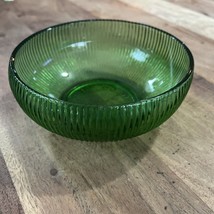 VTG E.O. Brody Co. Emerald Green Ribbed Glass Bowl Cleveland OH. USA 2 1... - $225.57 MXN