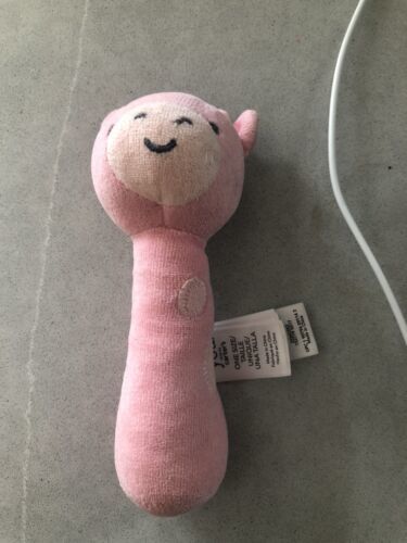 Primary image for Carters Just One You Pink Plush Baby Animal Rattle